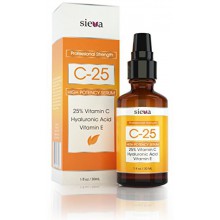 Vitamin C Serum for face 25% - Moisturizer - Vitamin C + E + Hyaluronic Acid Serum. Ultimate Anti Aging Anti Wrinkle Serum
