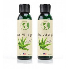 Aloe Vera Gel - 99,75% Pure, pressée à froid, Soins de la peau Aloe Vera - Deux bouteilles 4 oz - Pour tous les types de peau et
