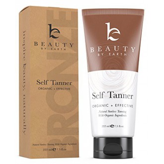 Self Tanner - Organic & Natural Sunless Tanning Lotion for Best Bronzer and Golden Tan - Dye-Free Alternative to Spray For