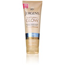Jergens Natural Glow Hidratante Reafirmante, justo a la piel Medio Tonos de 7,5 onzas