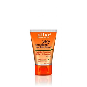 Alba Botanica muy emoliente, loción de bronceado sin sol, de 4 onzas