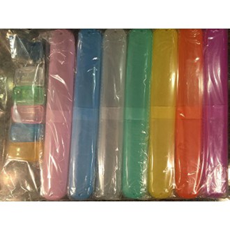 7 PCS plástico de color Anti Bacterias viaje cepillo de dientes cepillo de dientes titular caja de tapa de la caja de almacenami