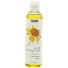 NOW Foods Arnica Warming Huile de massage Relief, 8 oz