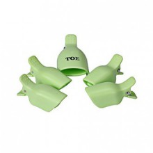 Sannysis 5PC Toenail Nail Art Soak Off Cap Clip UV Gel Polish Remover Wrap Tool Plastic (Green)