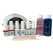 Gelish Mini Gel Soak Off esmalte de uñas completo paquete Kit - Incluye 2 colores libres