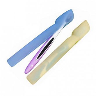 Holder Kushun Toothbrush Silicone Set Brosse à dents Covers Case Protect Box pour utilisation Voyage (2pcs Couleur Aléatoirement