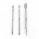Manicure Pedicure Set - TOOGOO(R) 3Pcs Nail Art Stainless Steel Cuticle Spoon Remover Pusher Manicure Pedicure Set