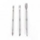 Manicure Pedicure Set - TOOGOO(R) 3Pcs Nail Art Stainless Steel Cuticle Spoon Remover Pusher Manicure Pedicure Set