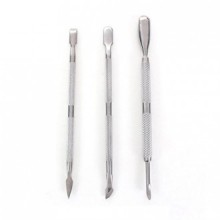 Pedicura manicura - TOOGOO (R) 3 piezas del arte del clavo cutícula del acero inoxidable de la cuchara del empujador del removed