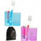 JAVOedge 2 Paquete Paquete de azul y rosa con clip fácil de viaje compacto Cepillo de dientes y pasta de dientes Holder, más el 