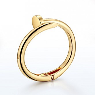 Yoshine filles Mode Cuff Bracelets, Cadeaux Gold Tone Bangle Bracelets Saint-Valentin pour elle (plaqué or-base)