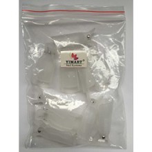 Yimart® 10pc plástico acrílico del arte del clavo empapa del clip del casquillo ultravioleta del gel removedor de esmalte Wrap L
