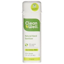 Cleanwell Natural Hand Sanitizer Spray, Original Scent, 1 oz (Pack of 6)