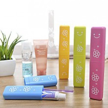 4pcs sonrisa caja de almacenamiento portátil cepillo de dientes pasta de dientes de viaje transpirable cepillo de dientes pasta 