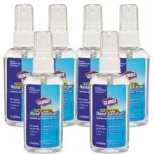Clorox 02174 Bleach-Free Hand Sanitizer Spray: 6-Pack of 2 oz Bottles - kills Norovirus (Feline Calicivirus). Bundled with a