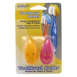 Smiley cepillo de dientes titular 2 Count (paquete de 6)