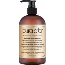 PURA D'OR Anti-Hair Loss Premium Organic Argan Oil Shampoo (Gold Label), 16 Fluid Ounce