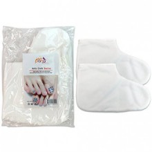 Pana® Brand Reusable *WHITE* Thermal Cloth Insulated Booties with Velcro for Paraffin Wax Heat Therapy Spa Treatments/Self