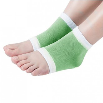 Gel webueat hydratants Chaussettes réparation souple talon fissuré à sec, vert-blanc