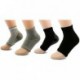 Peau AYAOQIANG Hydratant Gel ouvert Toe Heel Socks, Spa Socks pour Hard Dry Cracked -2 ​​Paire (noir et gris)