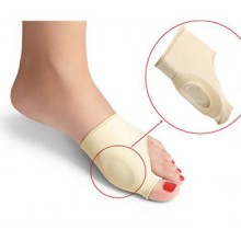 Aokbean Gel élastique durable doublé Bunion Protector Sleeve Corrector Pad pour l'adulte Paire (023 Nude)