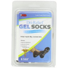Dri-Relief Gel Socks-Black, Large, 1-Pair