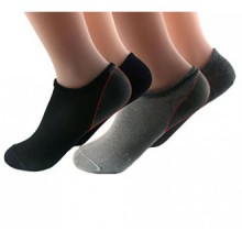 Makhry 2 Pairs No Show Moisturizing Gel Spa Heel Socks For Dry Cracked Feet For Size 4 -7.5 (Black&Grey)