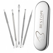 BESTOPE Blackhead Remover Pimple Comedone Extractor Tool Best Acne Removal Kit - Treatment for Blemish, Whitehead Popping,
