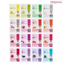 Dermal Korea Collagen Essence Full Face Facial Mask Sheet (16 Combo Pack)