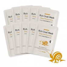 mothermade® Profond Hydratant Rich Snail masque facial 10 emballés individuellement paquet - 100% coton feuille de Cupra, Anti-v