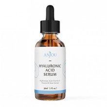 Anjou Hyaluronic Acid Serum with Vitamin C, for Skin & Eyes, 1 oz, Pure Moisturizer to Hydrate & Enriches Skin, Reduce