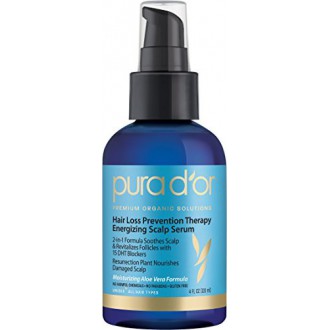 PURA D'OR Hair Loss Prevention Therapy Energizing Scalp Serum, 4 Fluid Ounce