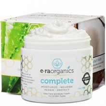 Natural Face Moisturizer Cream 4oz Advanced Healing 10-in-1 Non Greasy Formula with Organic Aloe Vera, Manuka Honey, Coconut