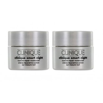 Clinique intelligente Nuit Custom-Repair Hydratant Crème à sec Peau mixte - 1 oz / 30ml (2 x 0,5 oz / 15ml chacun)