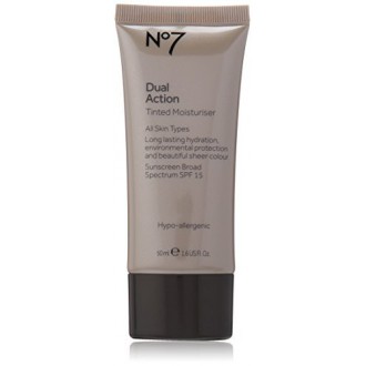 BOOTS No7 Dual Action Tinted Moisturiser medium 1.6 oz (SPF15)