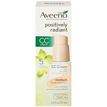 Aveeno Positively Radiant CC Crème SPF 30, moyenne, 2,5 Ounce Tube