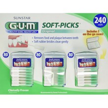 HEALTHY GUMS, HEALTHY LIFE Soft-Picks, 3 Convenient Travel Cases, 240 Soft Picks