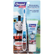 Orajel Thomas and Friends Fluoride-gratuit Dentifrice formation avec brosse à dents, Tooty Fruité, 1.0 Oz