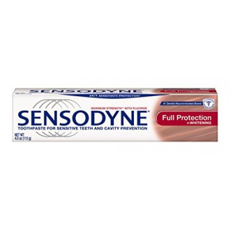 Sensodyne pasta de dientes para dientes sensibles y la prevención de caries, la fuerza máxima, protección completa, Tubos de 4 o