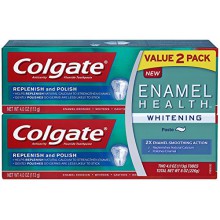 Colgate esmalte Salud pasta de dientes, Blanqueamiento Twin Pack de 4 onzas