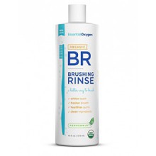 Essential Oxygen Organic Brushing Rinse Toothpaste Mouthwash for Whiter Teeth, Fresher Breath, and Healthier Gums,