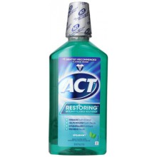 ACT Restoring Anti Cavity Fluoride Mouthwash Spearmint, 33.8 Ounce Bottles (Pack of 3)