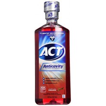 ACT Alcohol Free Anticavity Fluoride Rinse-Cinnamon-18 oz, 2 pk