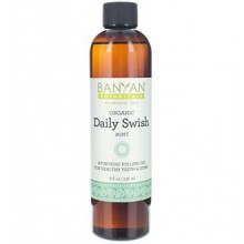 Banyan Botanicals Daily Swish, Mint, USDA Organic, 8 oz, ayurvédique Oil Pulling huile pour la santé bucco-dentaire et Désintoxi