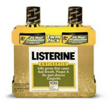 Listerine antiséptico Enjuague bucal botella original sabor, 1,5 l, 2 piezas