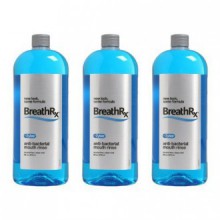 BreathRx anti-bacteriana Enjuague Bucal, 3 Botella Economía Pack (Cada botella es de 33 oz) de