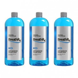 BreathRx Anti-bacterial Mouth Rinse, 3 Bottle Economy Pack (Each bottle is 33 oz)