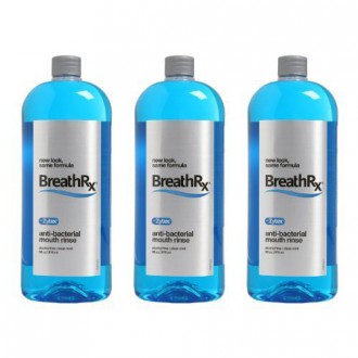 BreathRx anti-bacteriana Enjuague Bucal, 3 Botella Economía Pack (Cada botella es de 33 oz) de