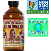 Healthy Teeth & Gum MOUTHWASH - Organic/nonGMO - Reduces gum disease, recession, sensitivity, bad breath, plaque, lichen