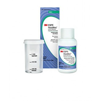 3M ESPE Dental 12105SM PerioMed Stannous Fluoride Oral Rinse Concentrate with mixing cups, 0.63%, Mint Flavor, 2.75 oz.